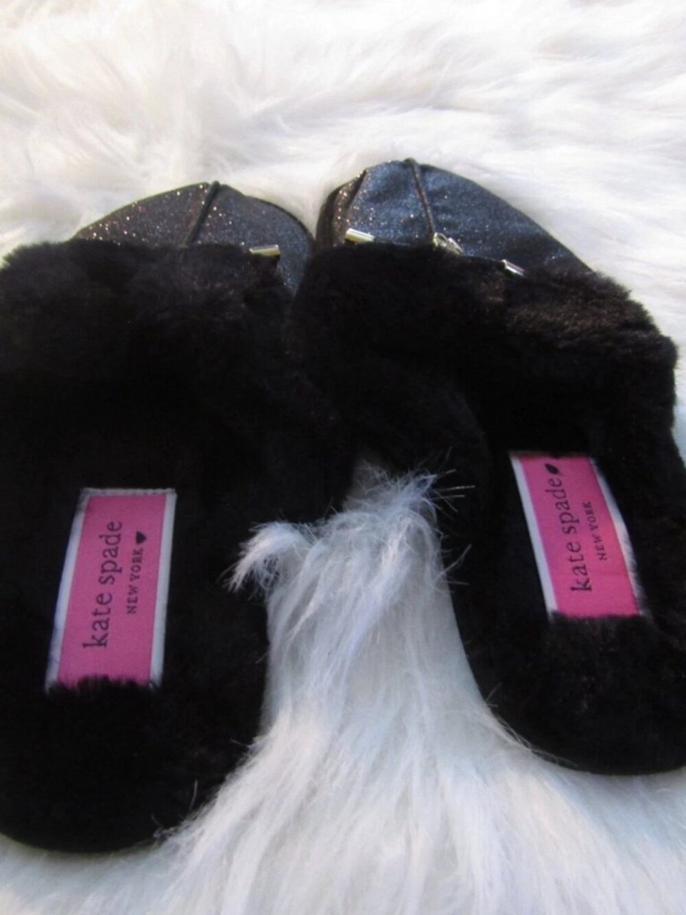 Kate Spade Lacey Slippers Black 10B